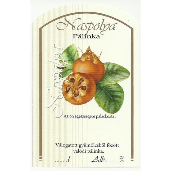 Pálinka üveg címke naspoly II 10 db/cs