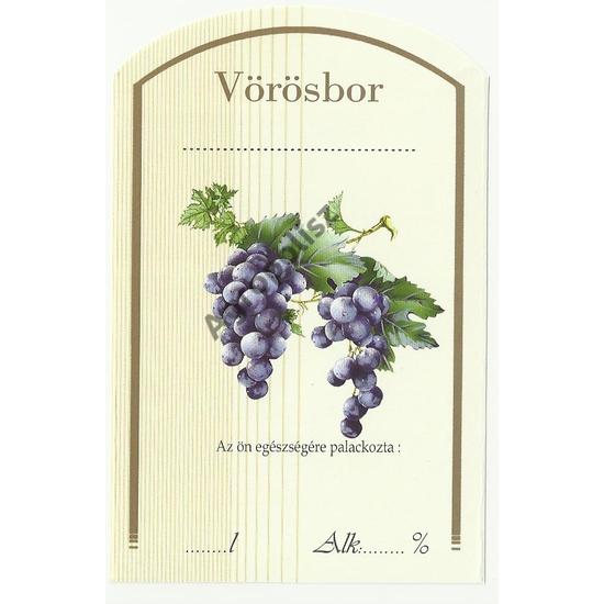 Boros üveg címke vörösbor II 10 db/cs