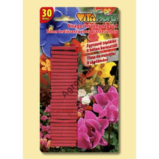 Vitaflóra Virágos növény táprúd 30 db/csomag